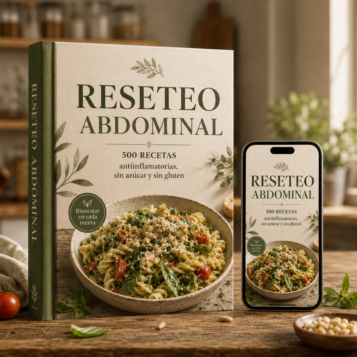 Colección Reseteo Abdominal // Más de 500 recetas sin gluten y sin azúcar + 11 BONUS exclusivos para transformar tu alimentación.